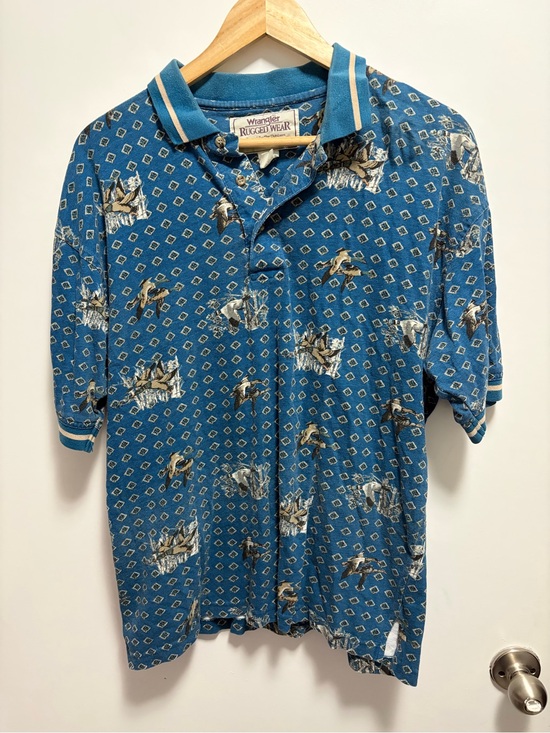 Wrangler Other - Vintage 1990’s Wrangler Rugged Wear Mens Polo Shirt Size Medium
